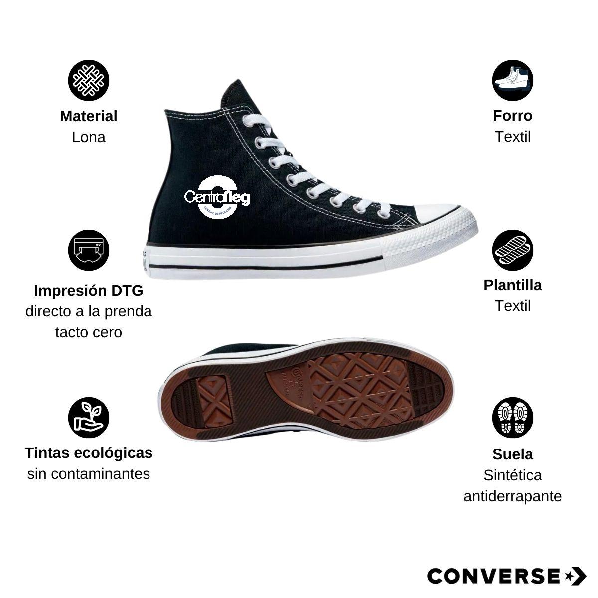 Tenis Converse Chuck Taylor All Star Bota Negro
