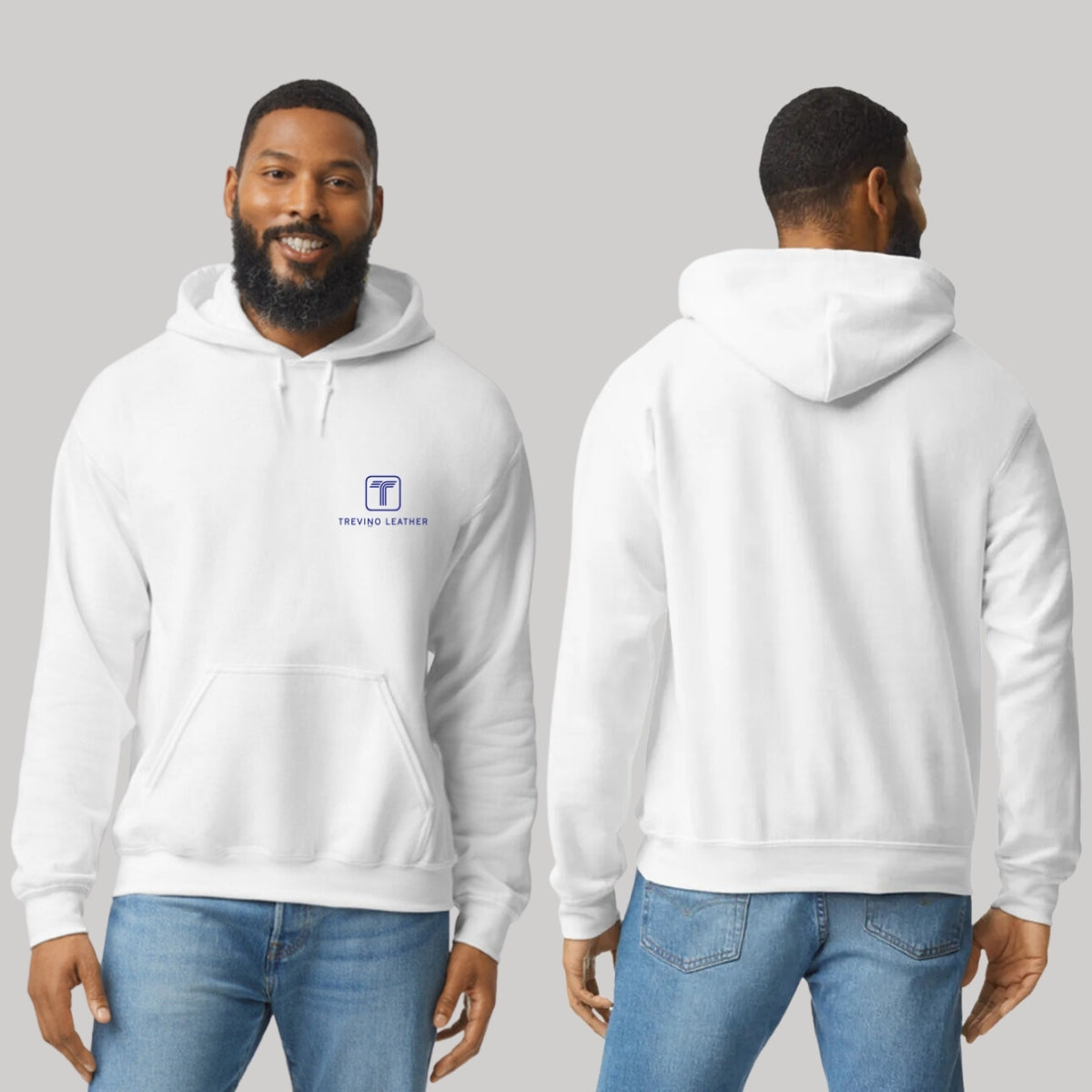 Sudadera c/Capucha Unisex Blanco Personalizable Escudo