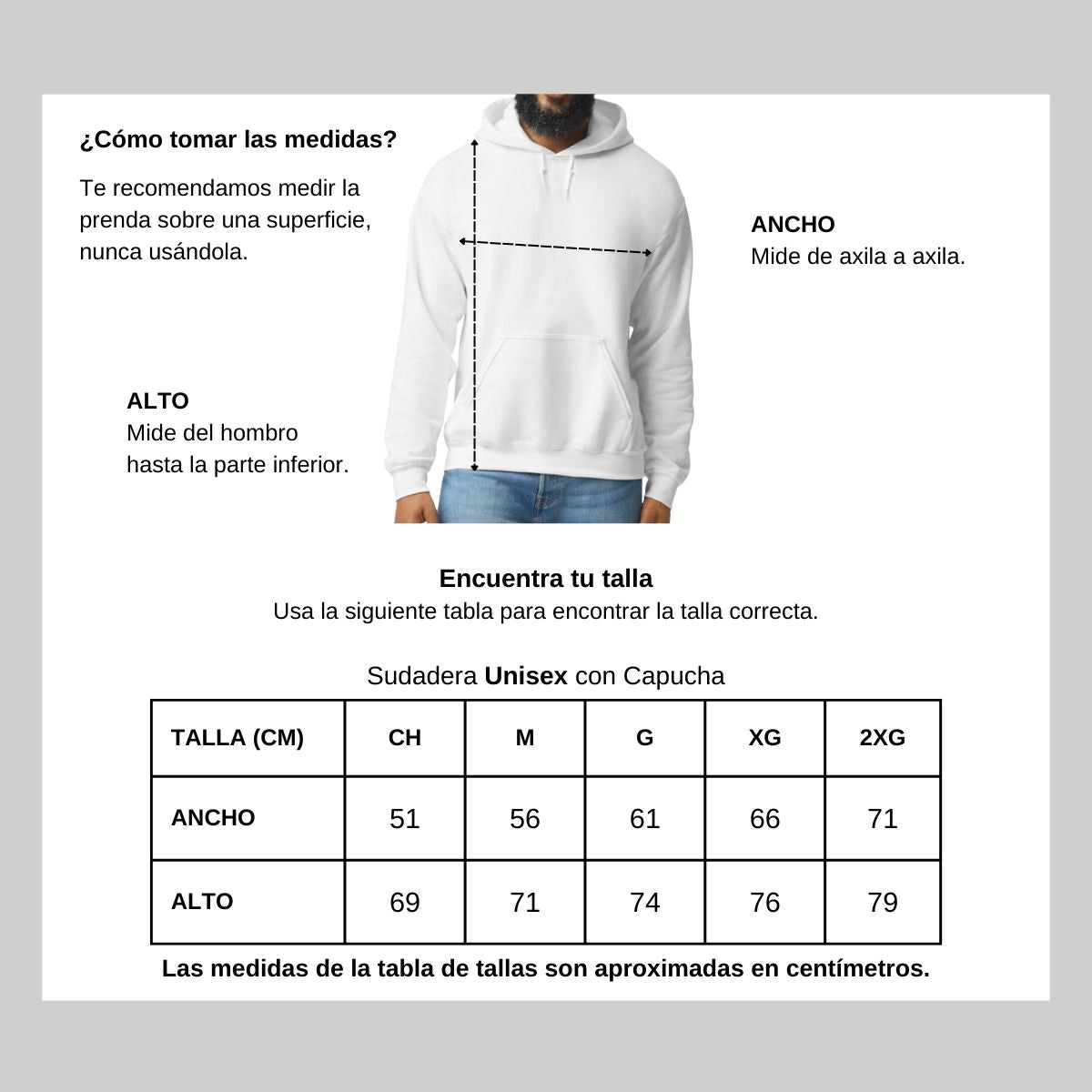 Sudadera c/Capucha Unisex Blanco Personalizable Logo