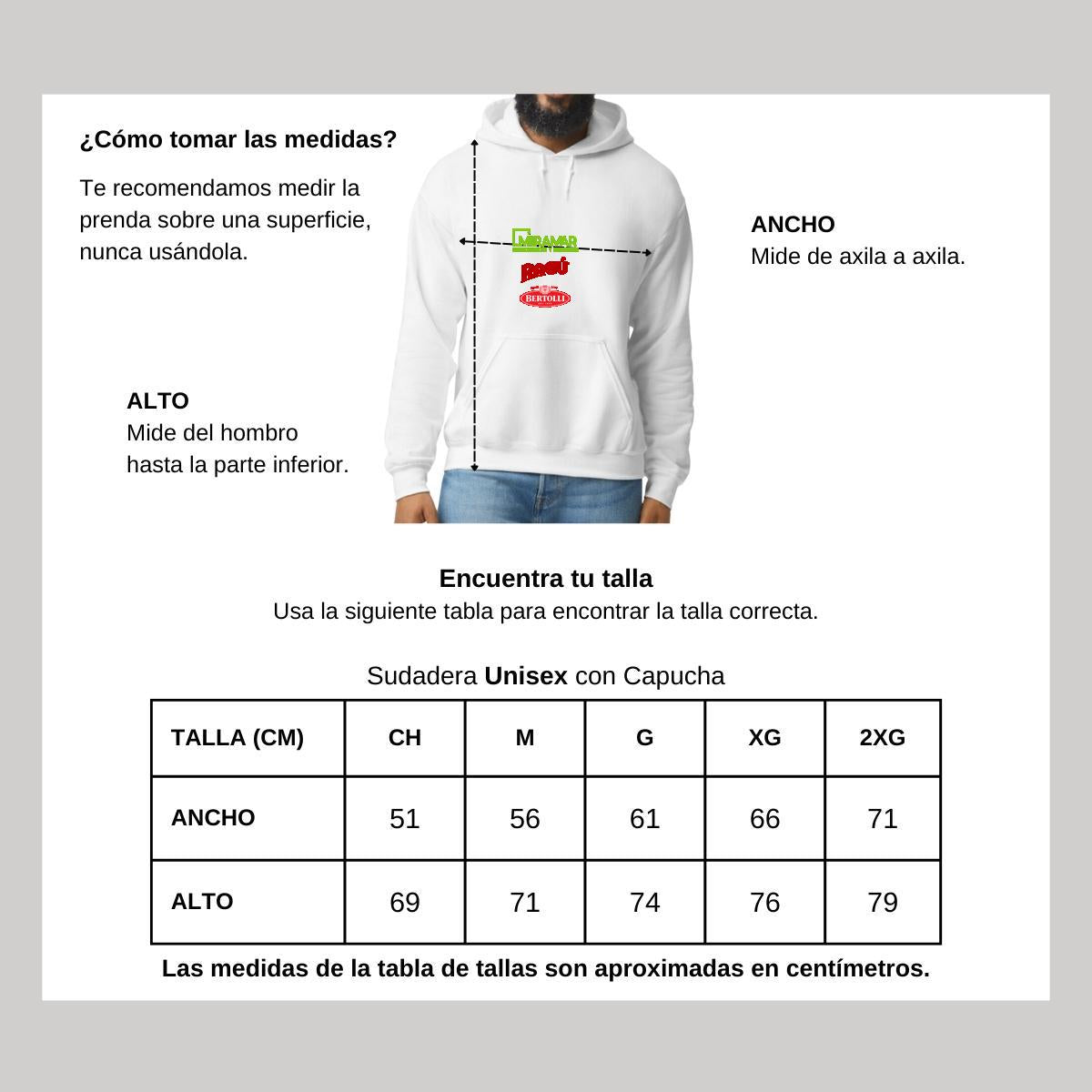 Sudadera c/Capucha Unisex Blanco Personalizable Logo