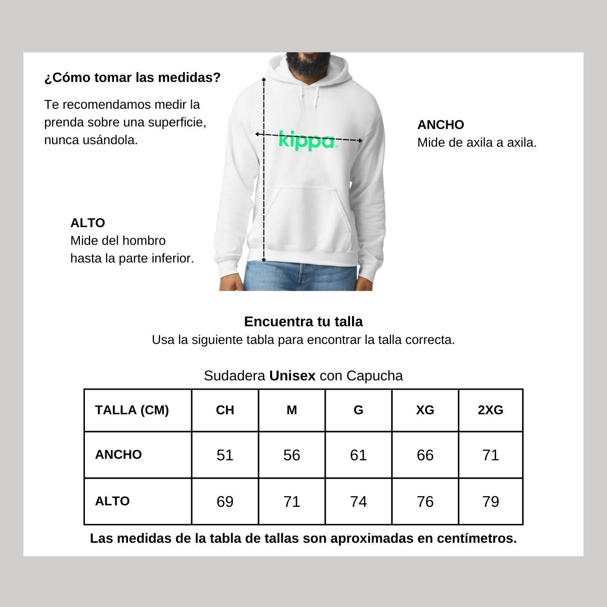 Sudadera c/Capucha Unisex Blanco Personalizable Logo