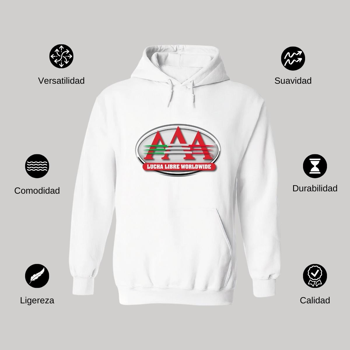 Sudadera c/Capucha Unisex Blanco Personalizable Logo