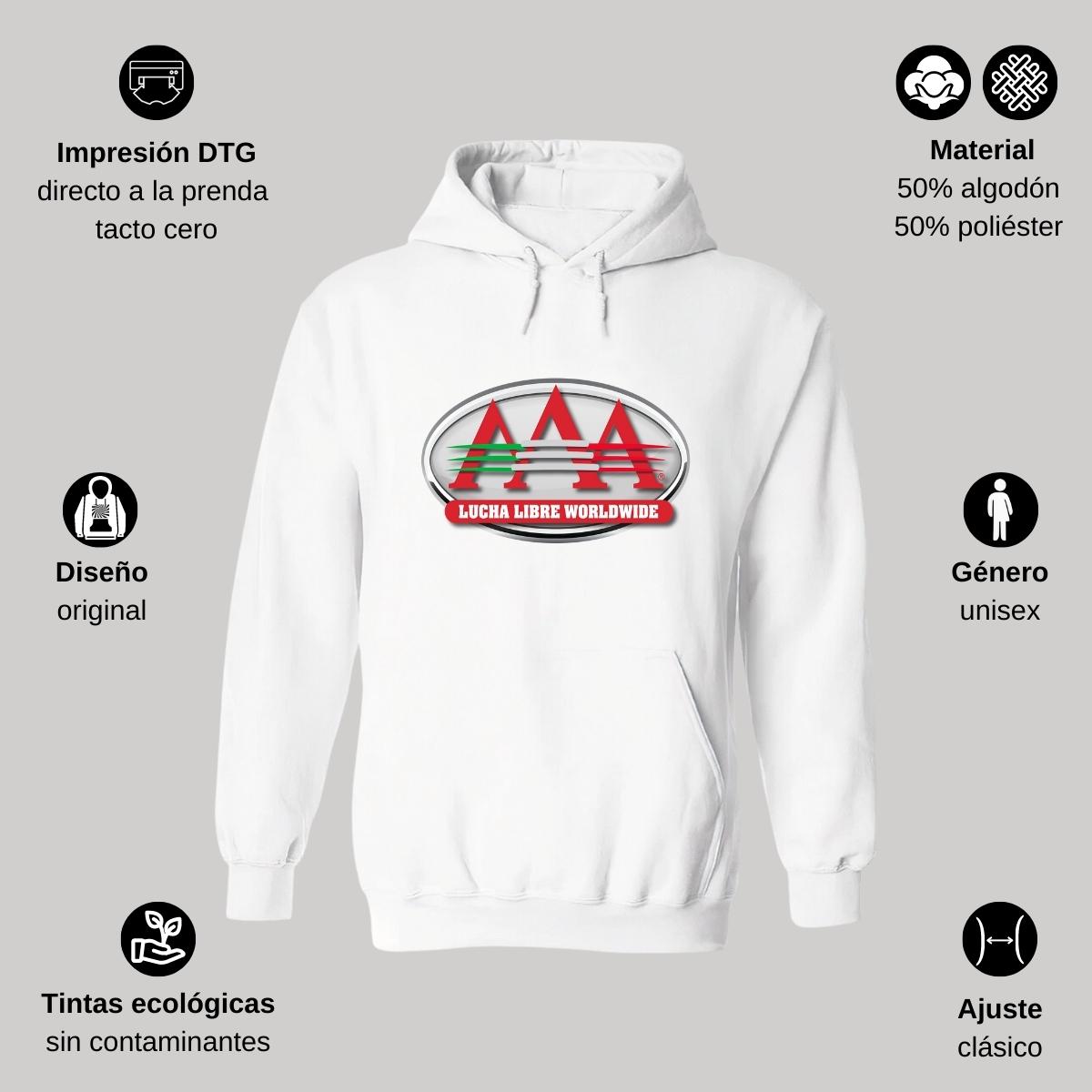 Sudadera c/Capucha Unisex Blanco Personalizable Logo