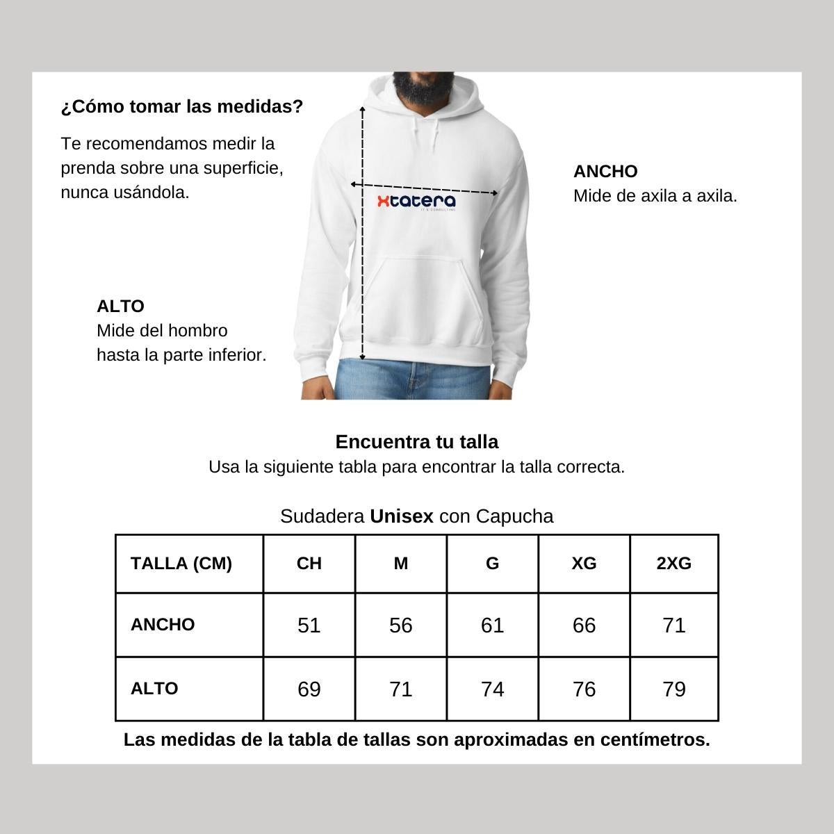Sudadera c/Capucha Unisex Blanco Personalizable Logo