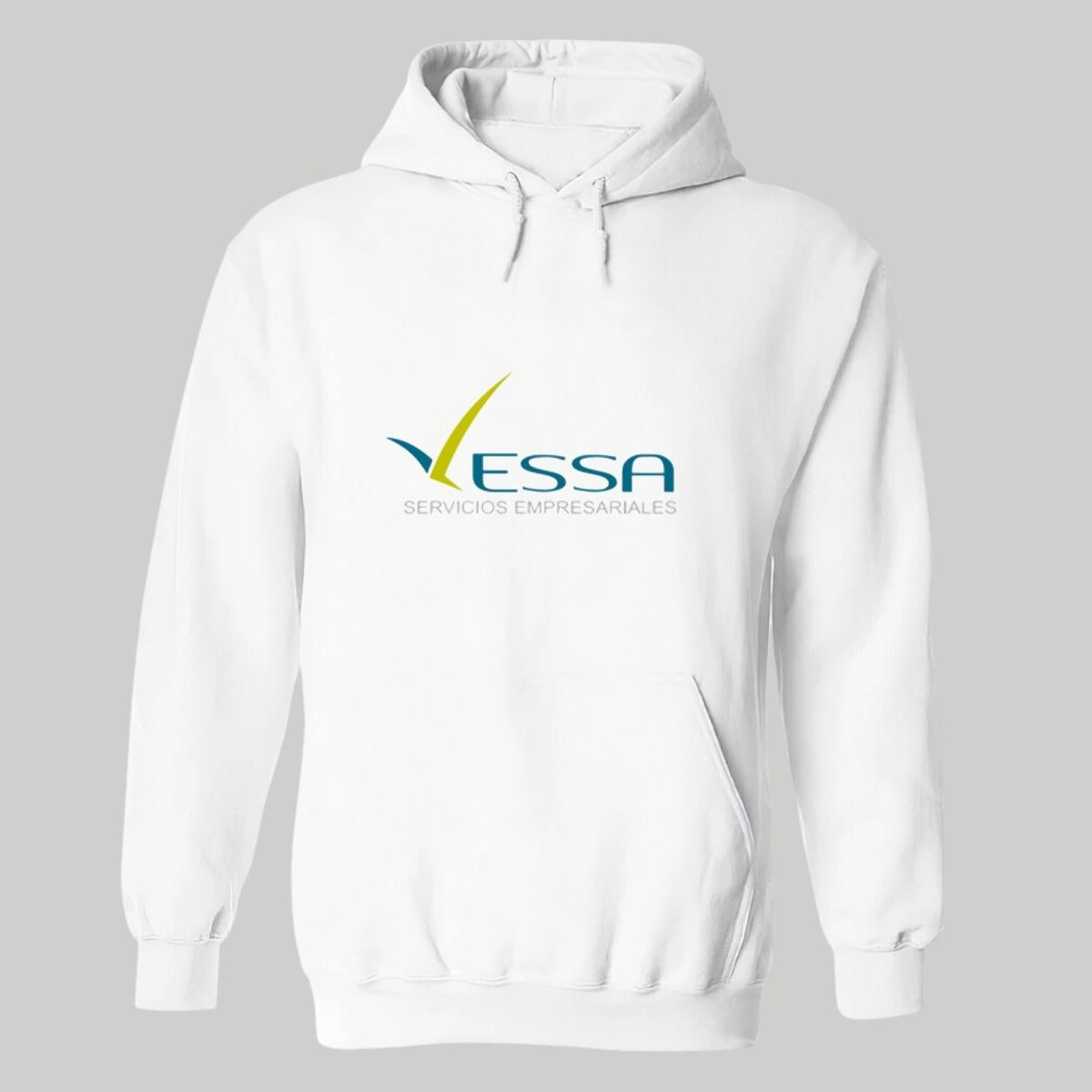 Sudadera c/Capucha Unisex Blanco Personalizable Logo