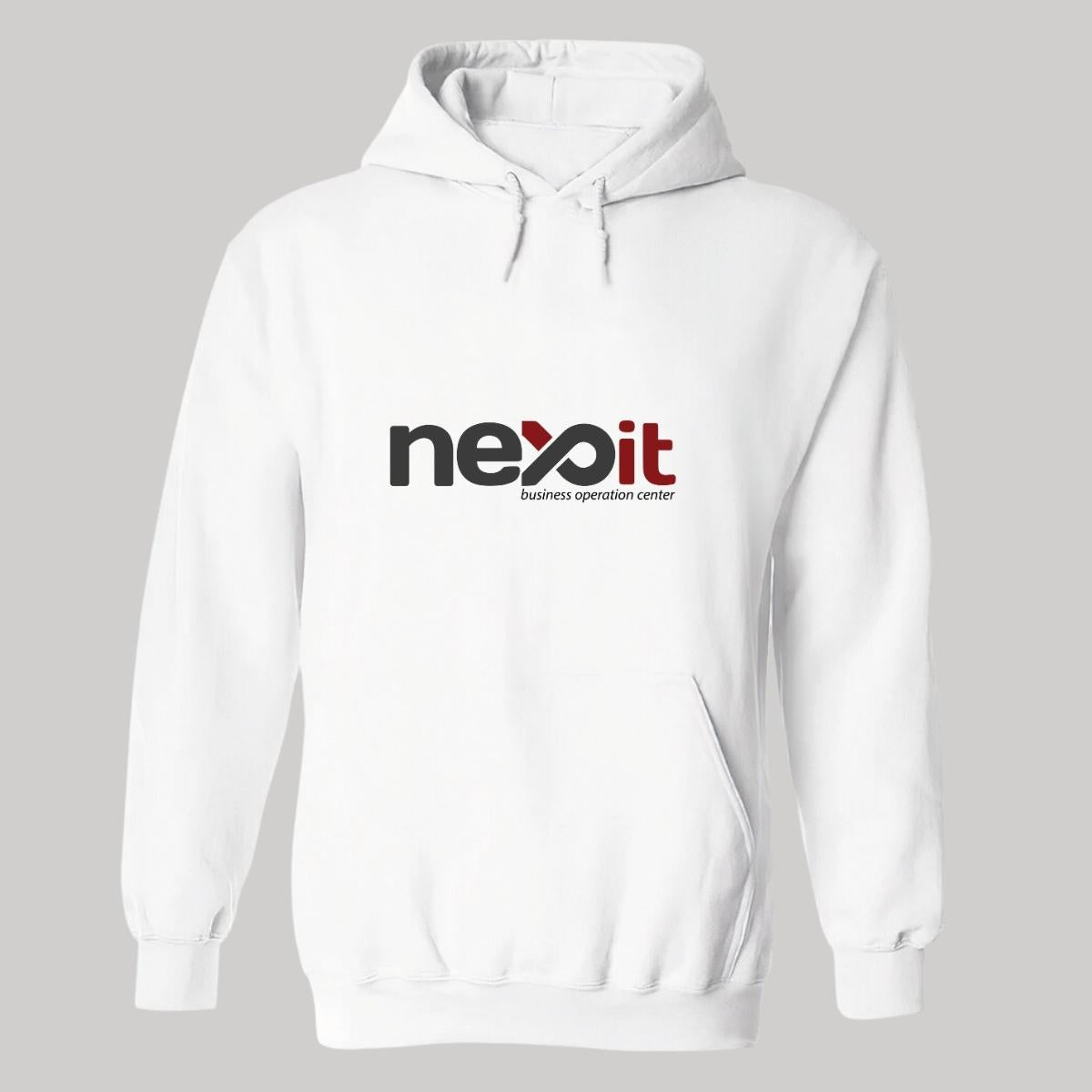Sudadera c/Capucha Unisex Blanco Personalizable Logo