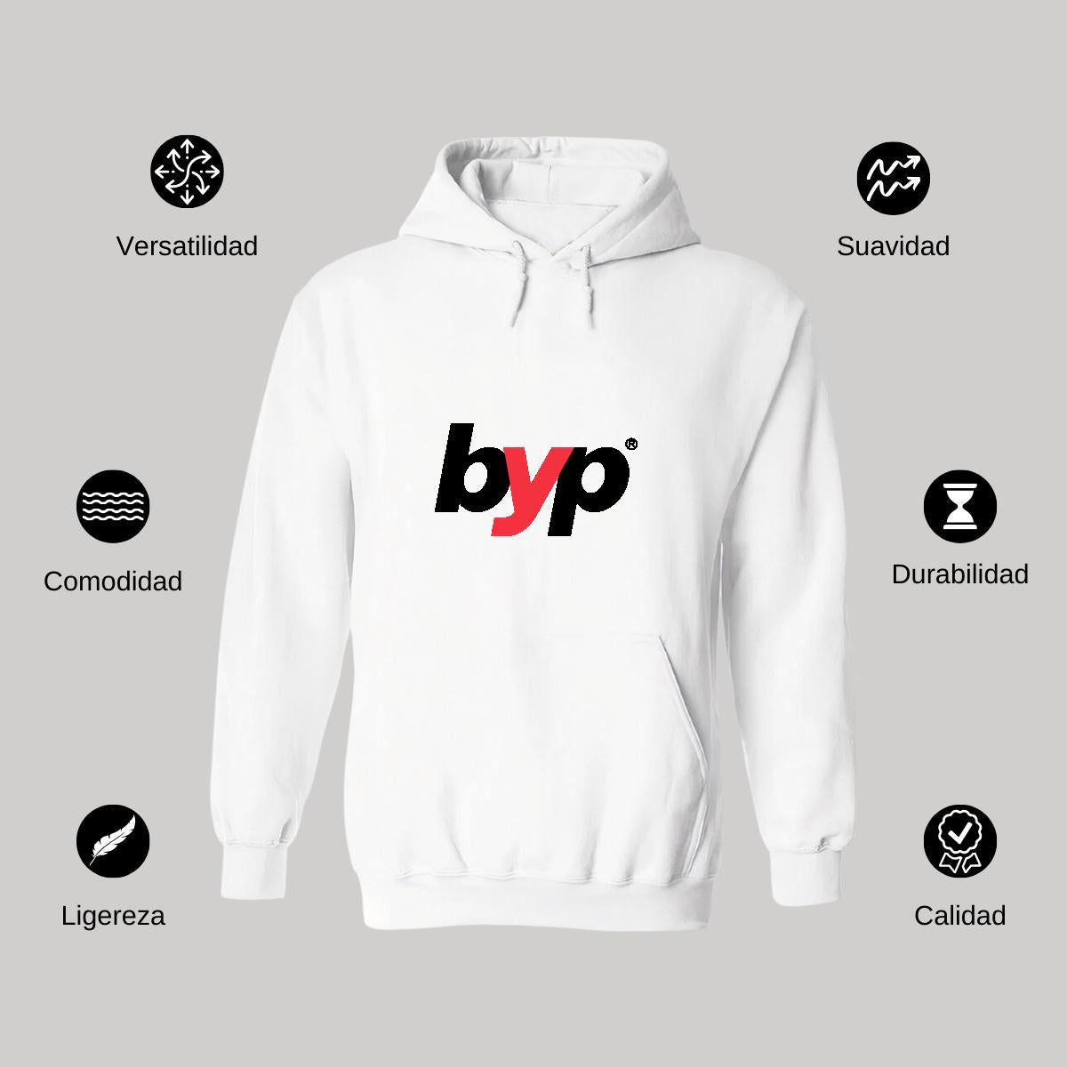 Sudadera c/Capucha Unisex Blanco Personalizable Logo