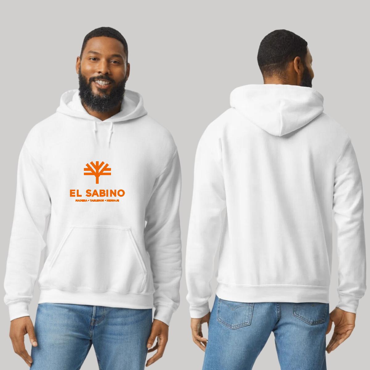 Sudadera c/Capucha Unisex Blanco Personalizable Logo
