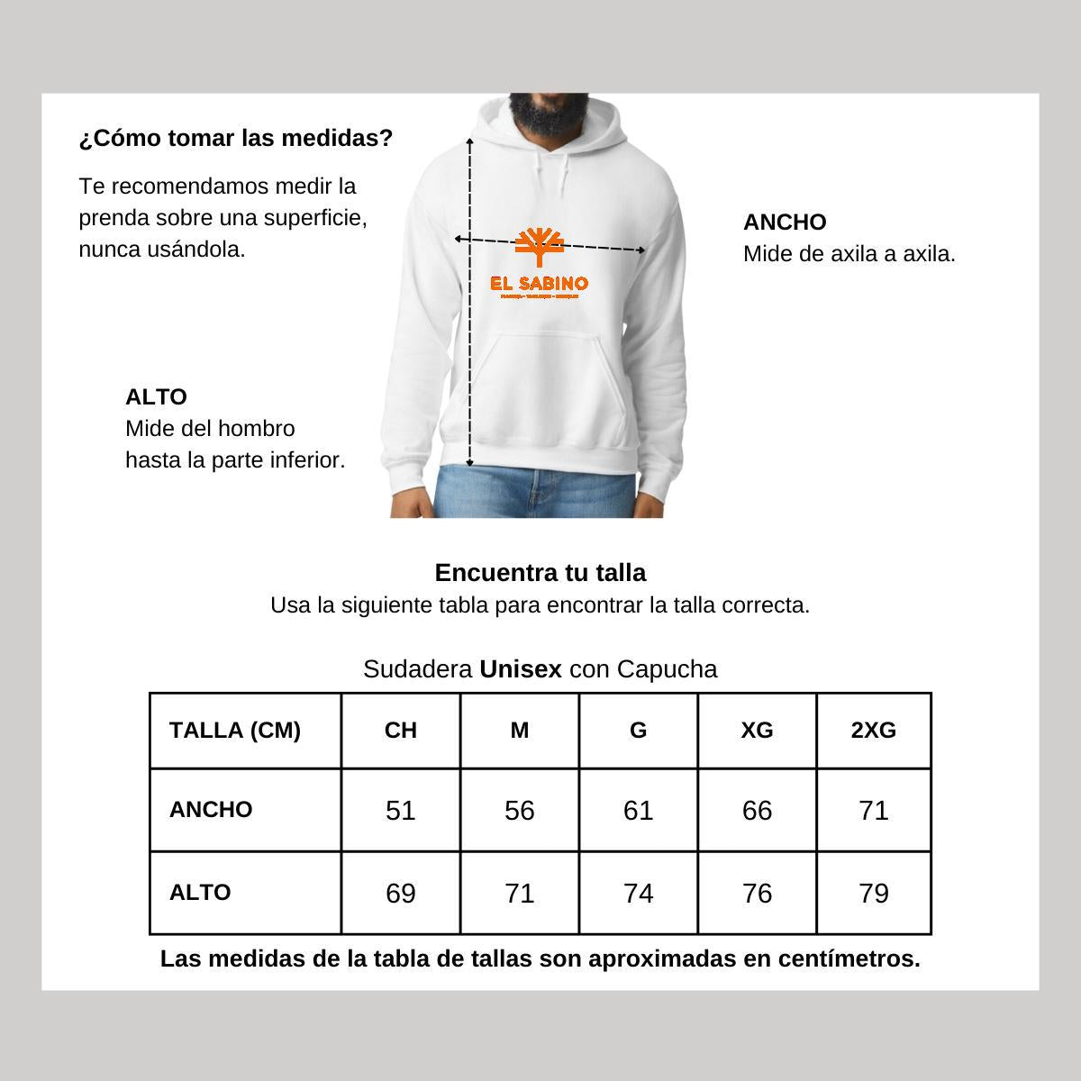 Sudadera c/Capucha Unisex Blanco Personalizable Logo