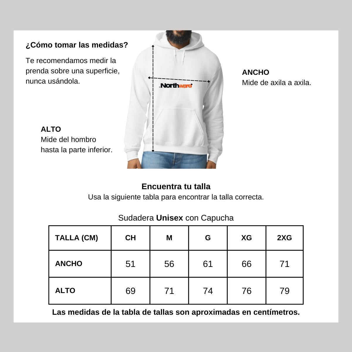 Sudadera c/Capucha Unisex Blanco Personalizable Logo