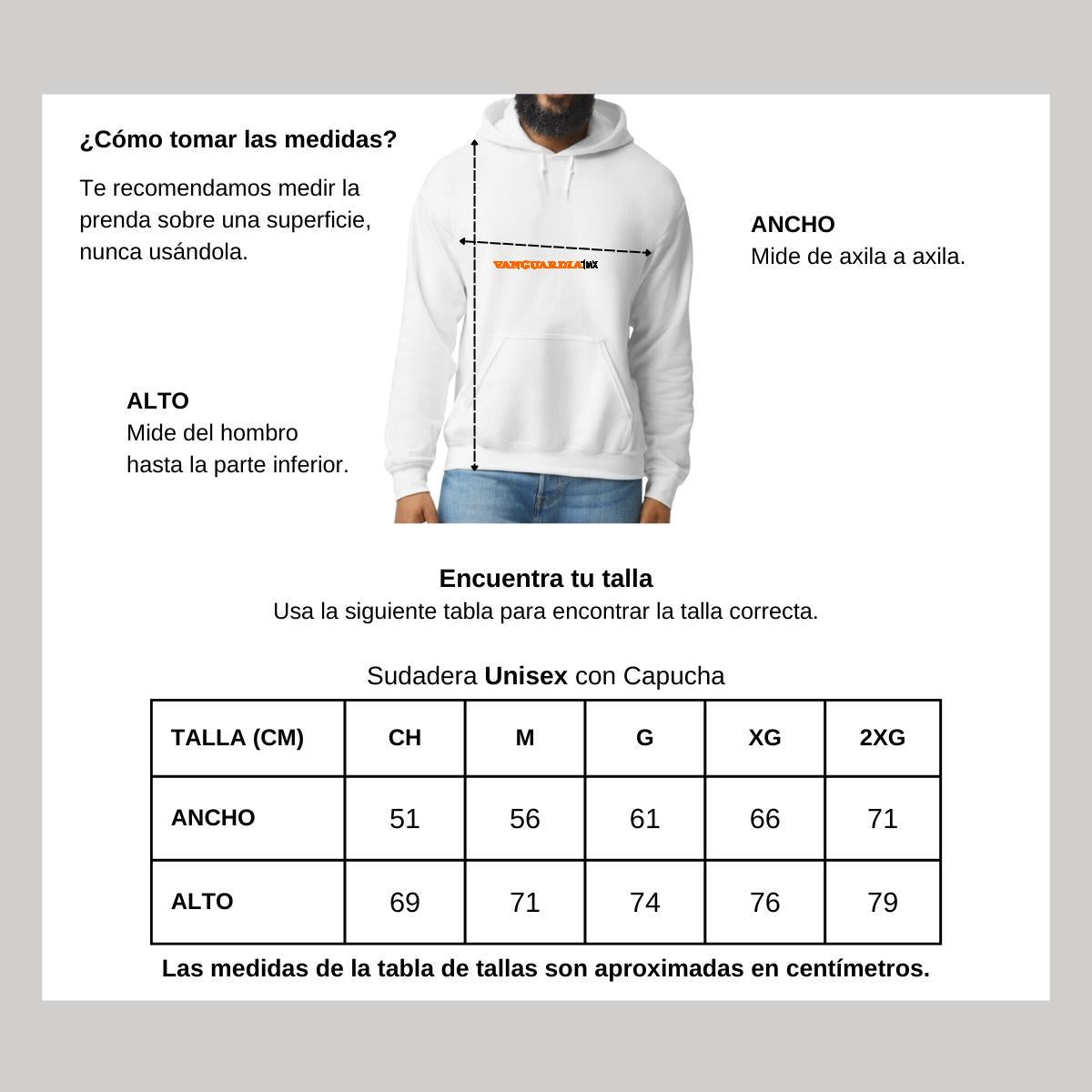 Sudadera c/Capucha Unisex Blanco Personalizable Logo