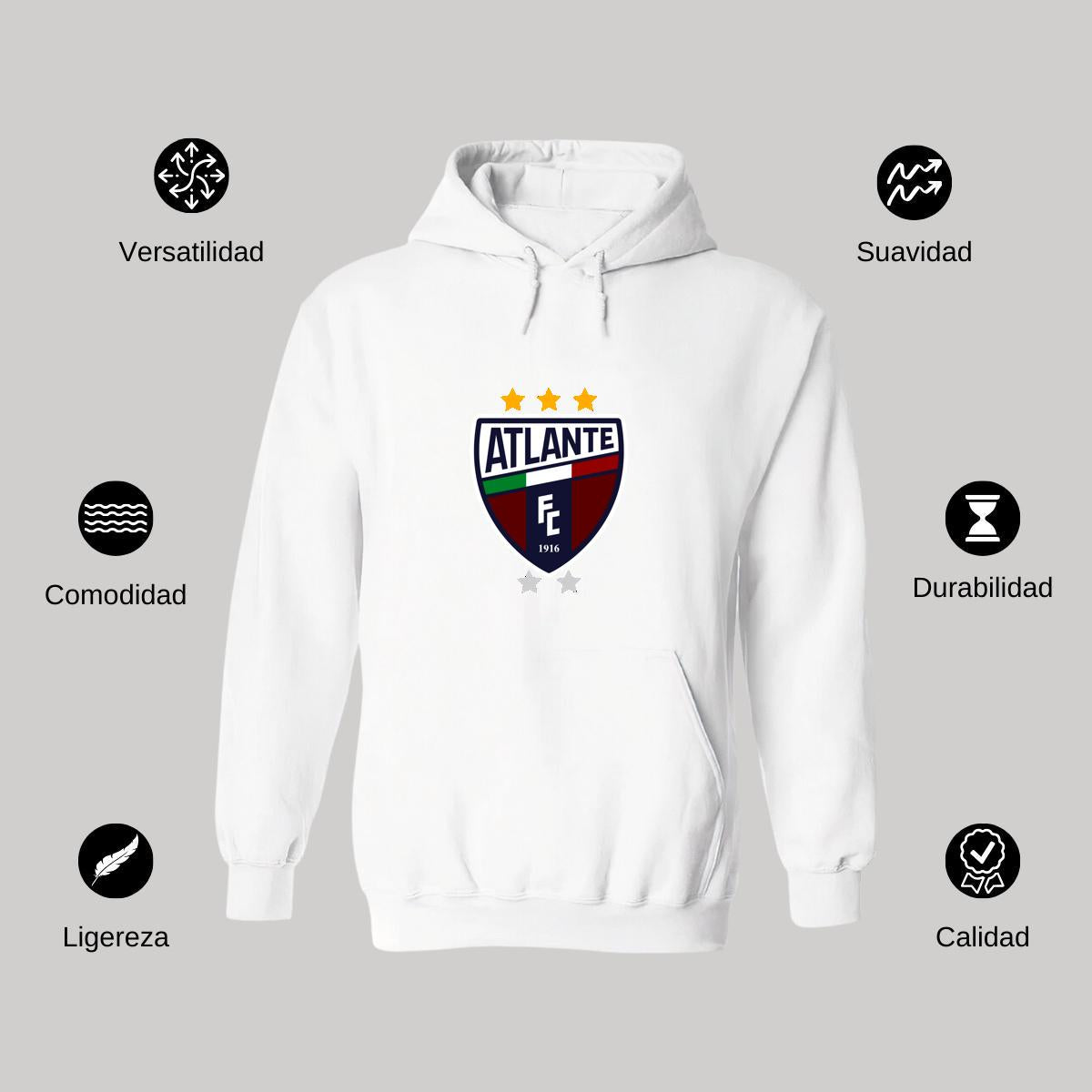 Sudadera c/Capucha Unisex Blanco Personalizable Logo