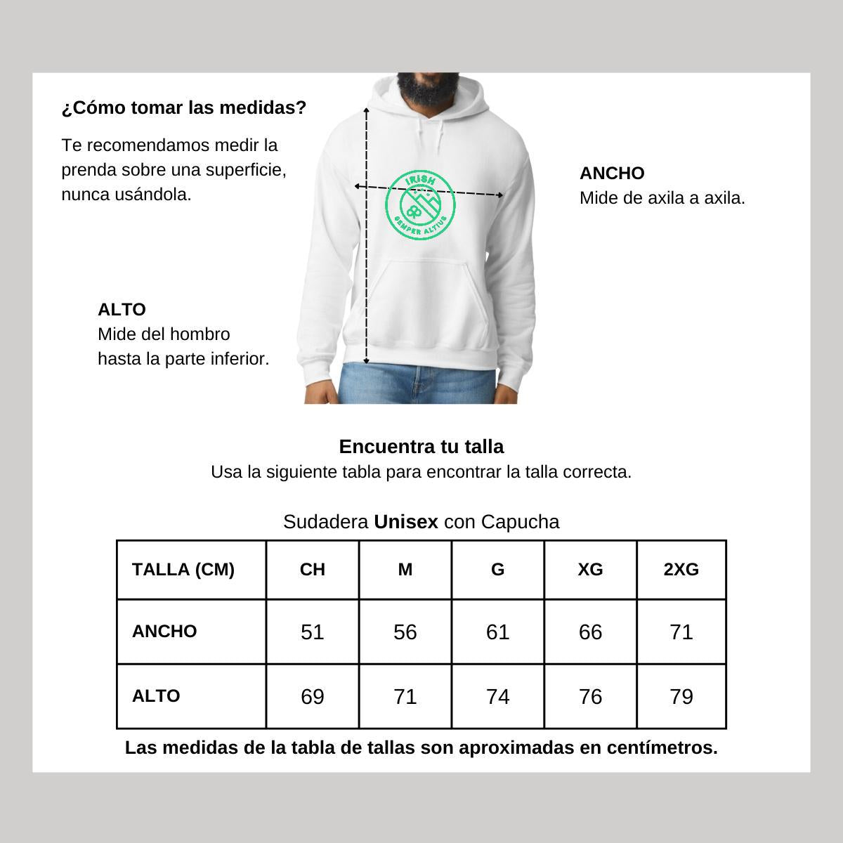 Sudadera c/Capucha Unisex Blanco Personalizable Logo