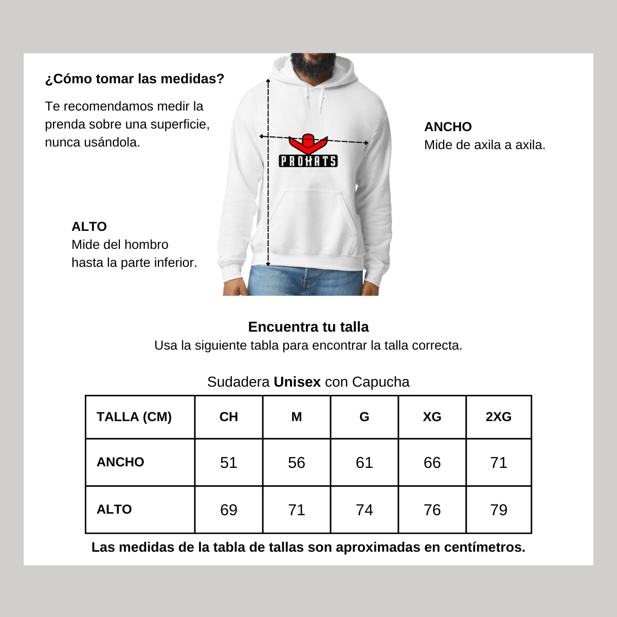 Sudadera c/Capucha Unisex Blanco Personalizable Logo