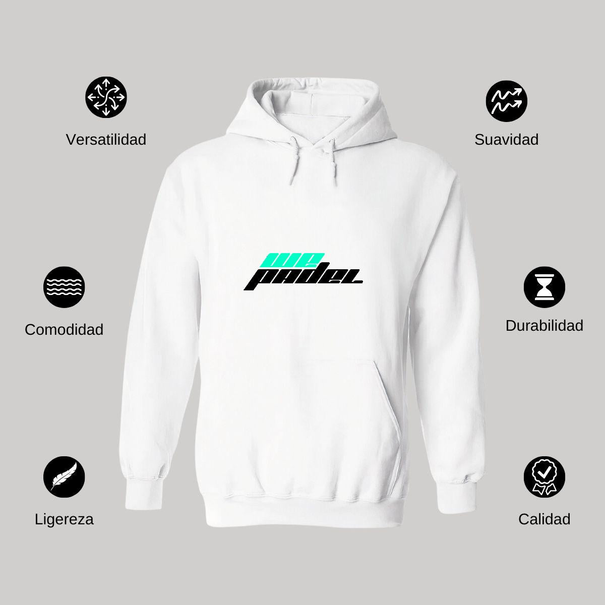 Sudadera c/Capucha Unisex Blanco Personalizable Logo