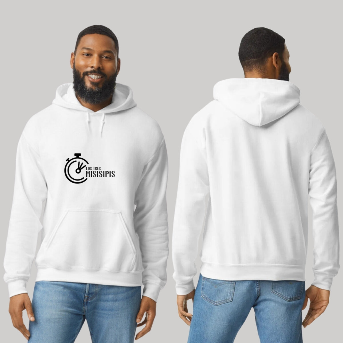 Sudadera c/Capucha Unisex Blanco Personalizable Logo