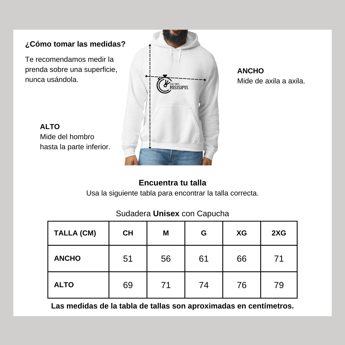 Sudadera c/Capucha Unisex Blanco Personalizable Logo