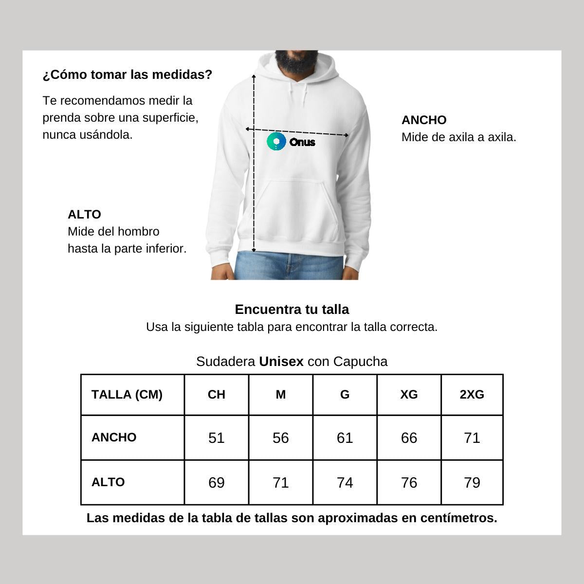 Sudadera c/Capucha Unisex Blanco Personalizable Logo