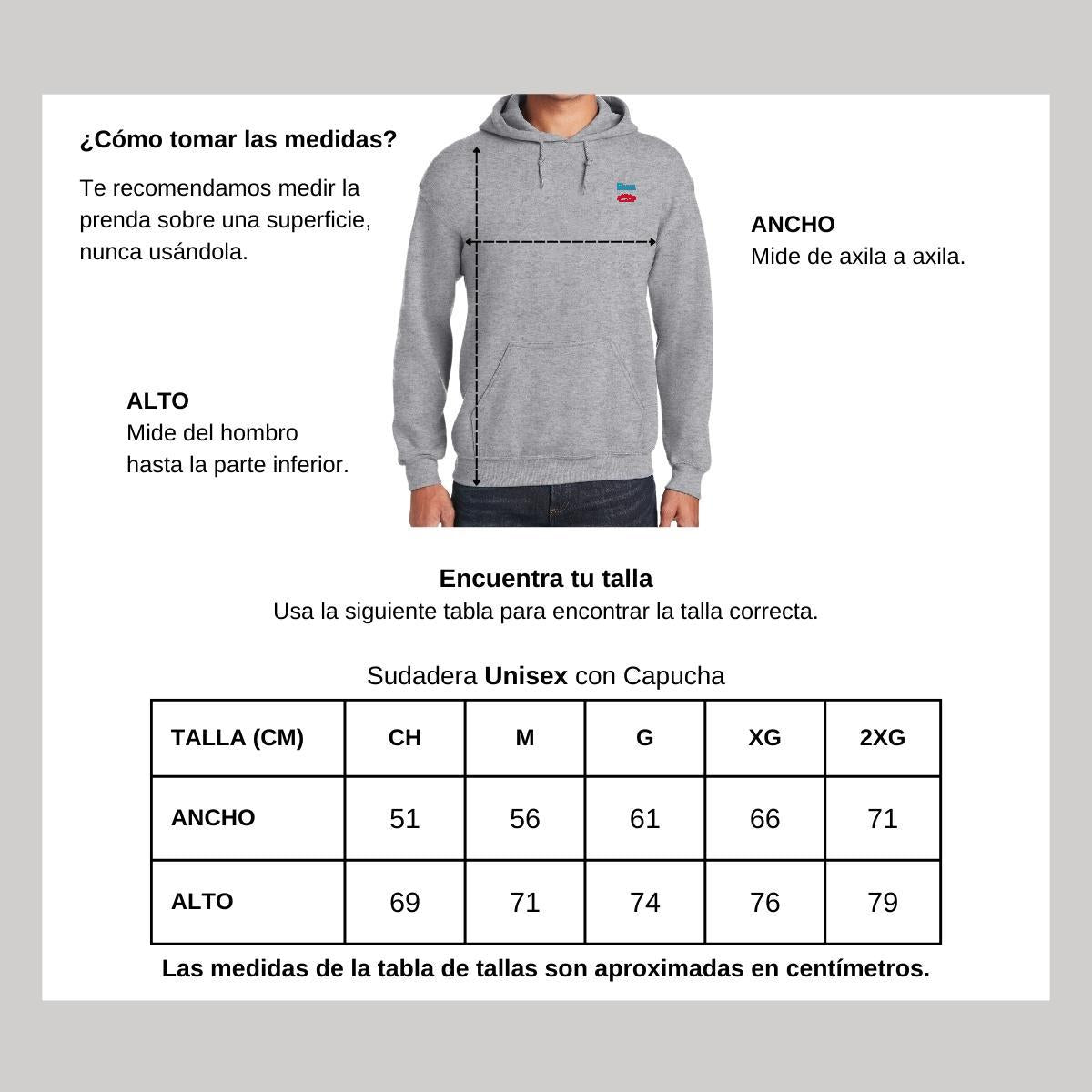 Sudadera c/Capucha Unisex Gris Personalizable Escudo