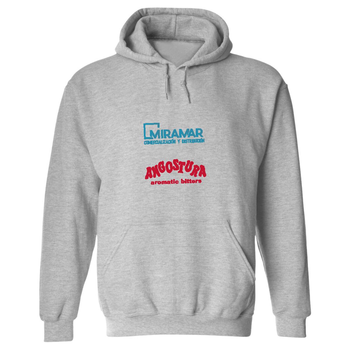 Sudadera c/Capucha Unisex Gris Personalizable Logo