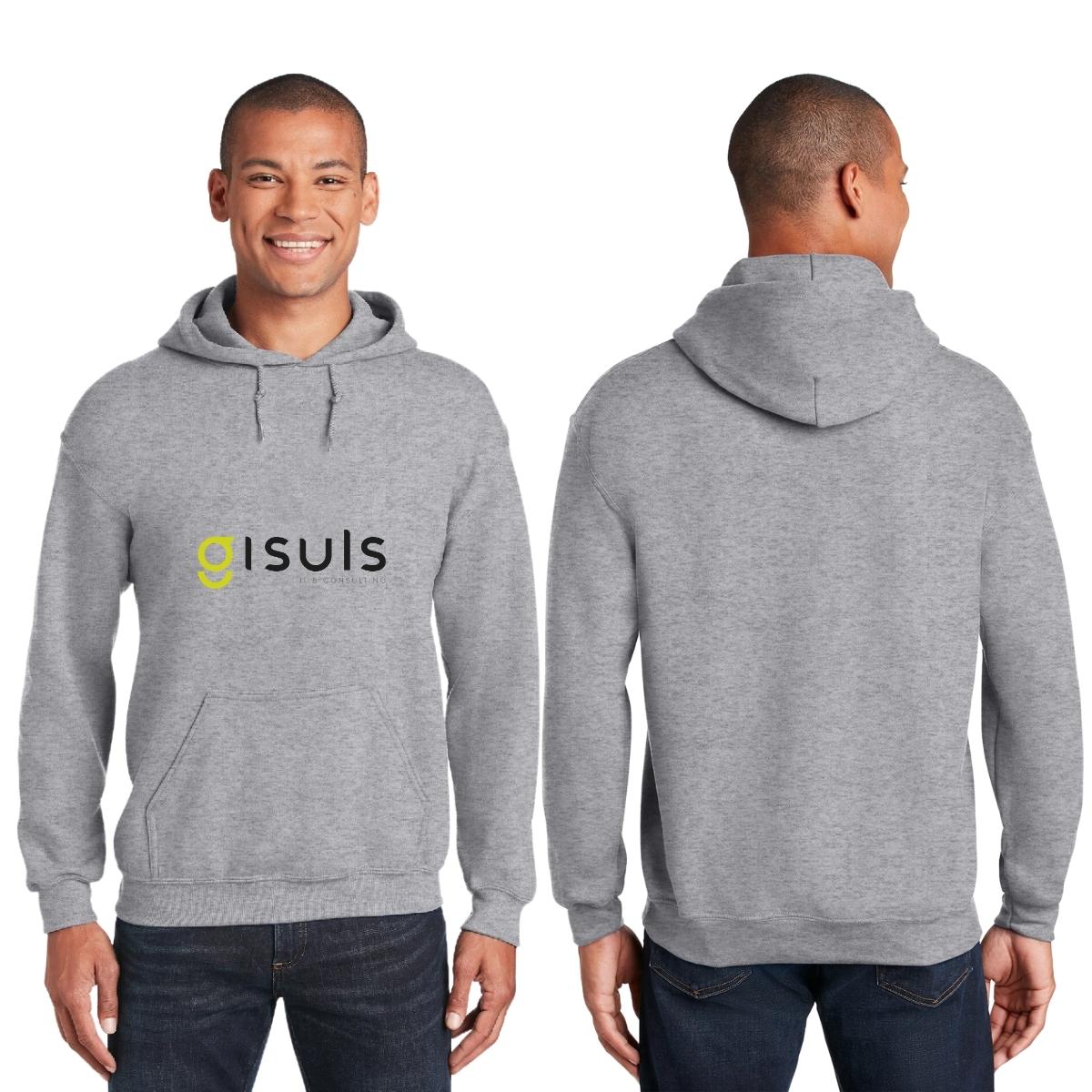 Sudadera c/Capucha Unisex Gris Personalizable Logo