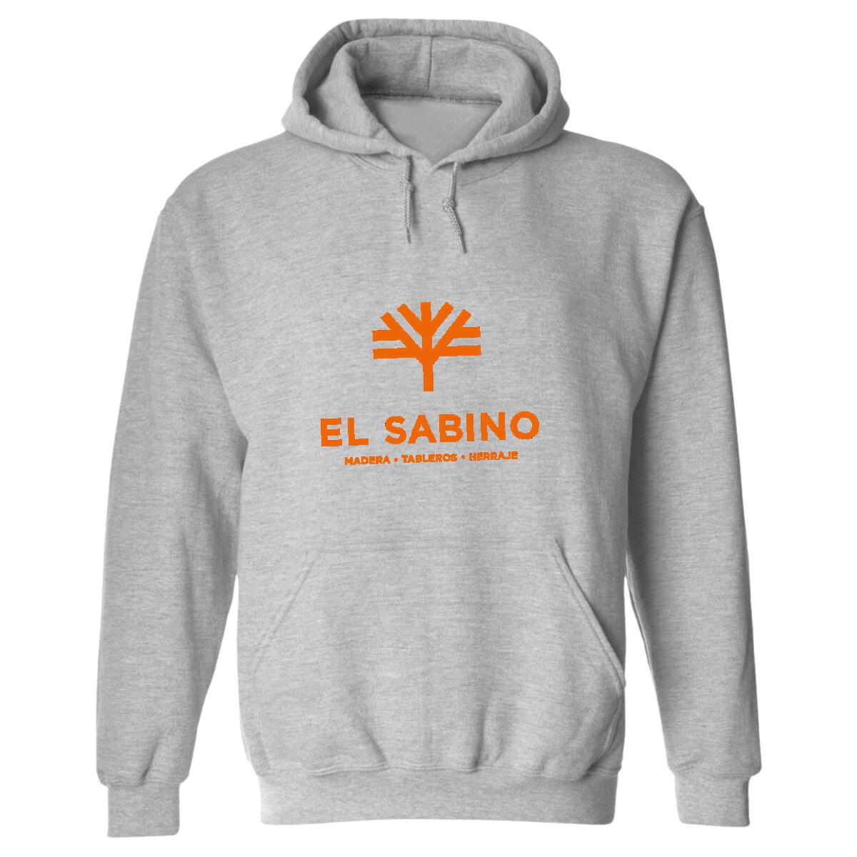 Sudadera c/Capucha Unisex Gris Personalizable Logo