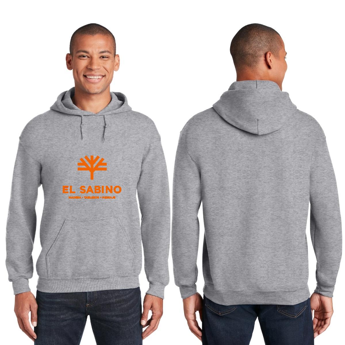 Sudadera c/Capucha Unisex Gris Personalizable Logo