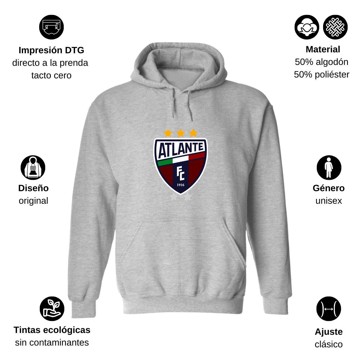 Sudadera c/Capucha Unisex Gris Personalizable Logo