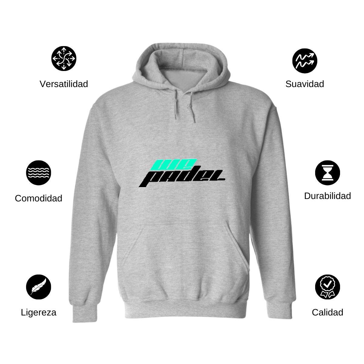 Sudadera c/Capucha Unisex Gris Personalizable Logo