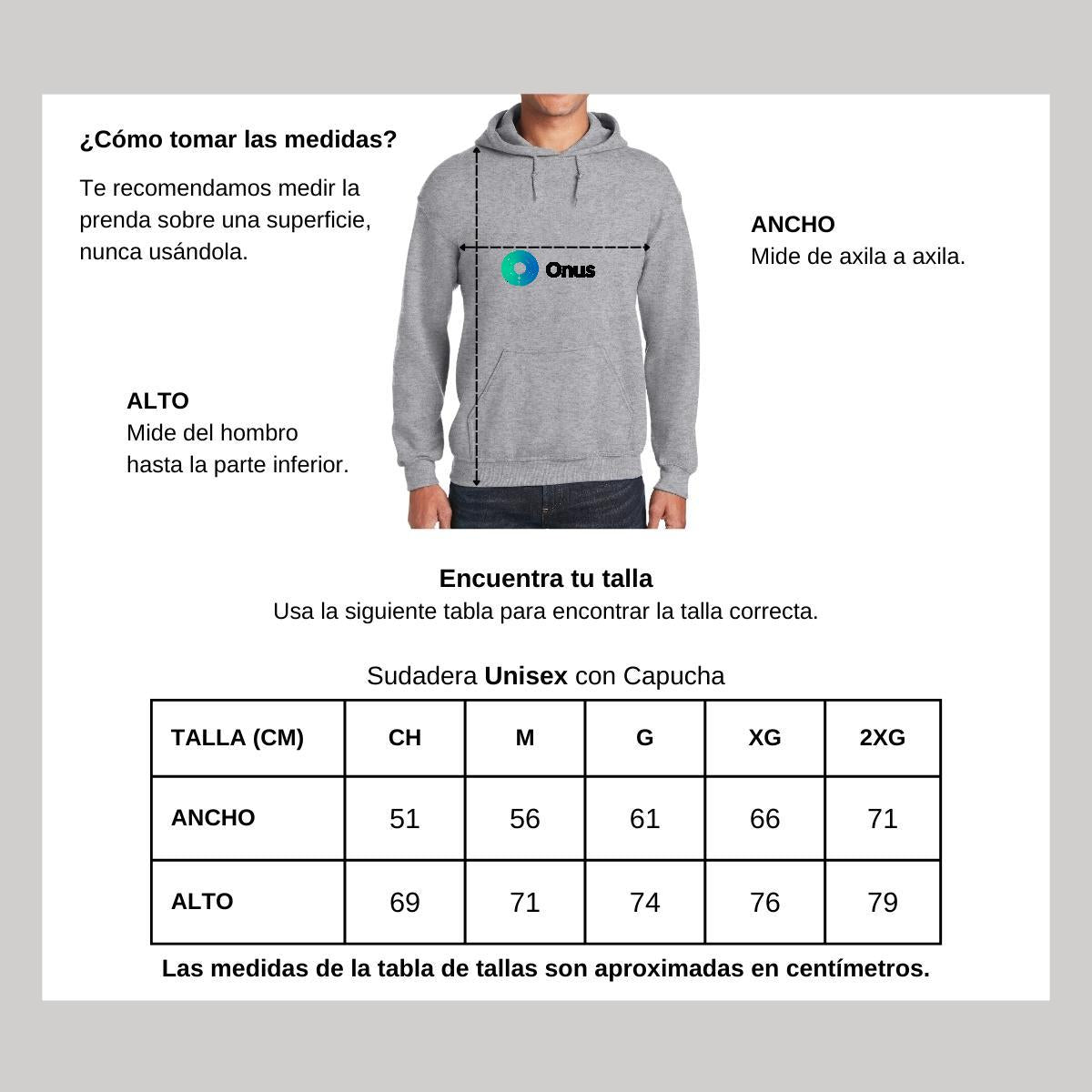 Sudadera c/Capucha Unisex Gris Personalizable Logo