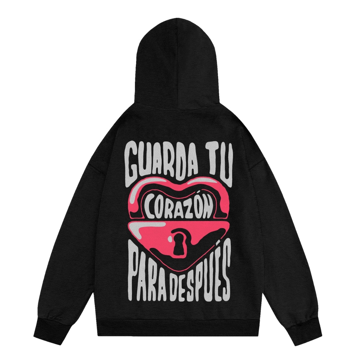 Sudadera c/Capucha Unisex Negro Personalizable Escudo Guarda tu Corazón