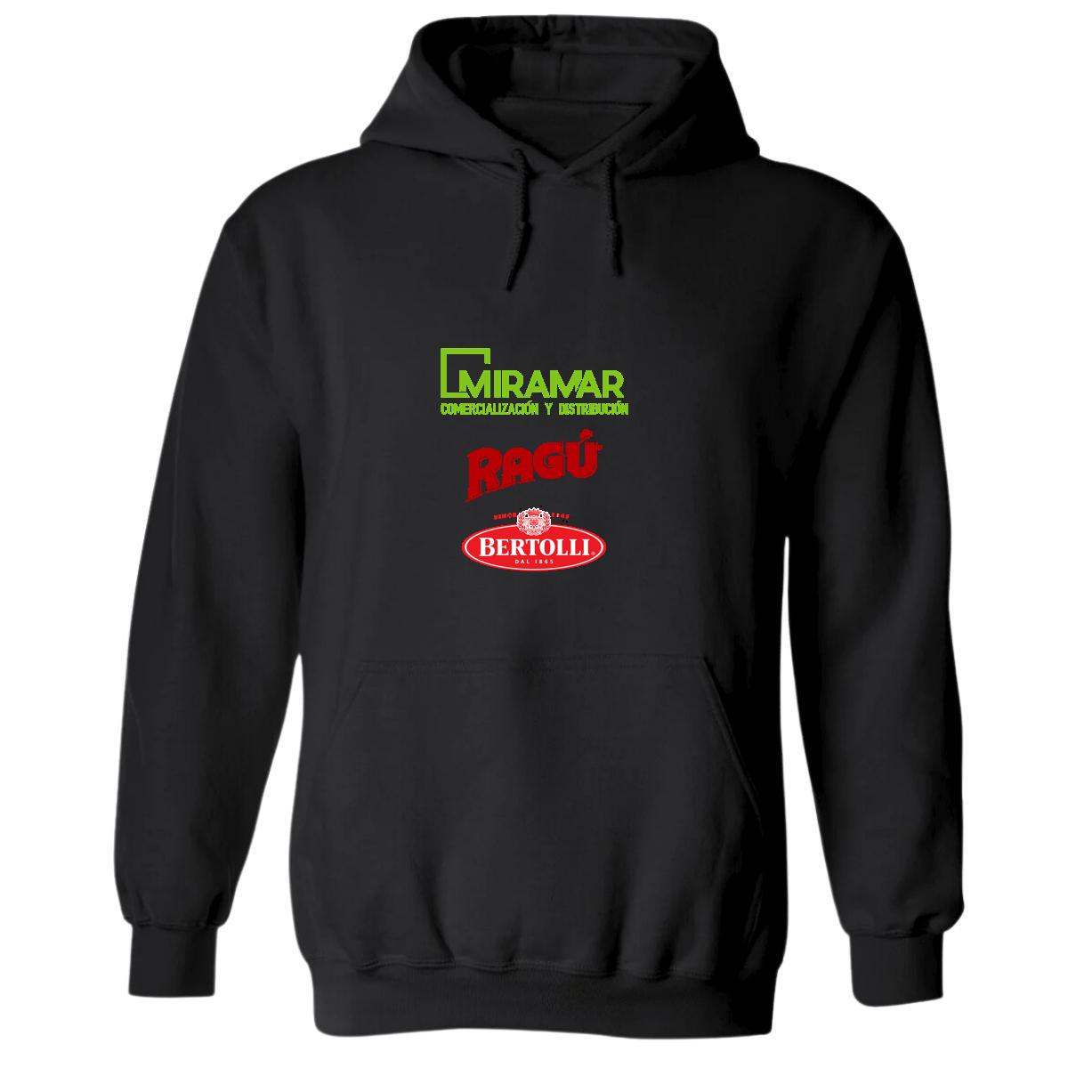 Sudadera c/Capucha Unisex Negro Personalizable Logo