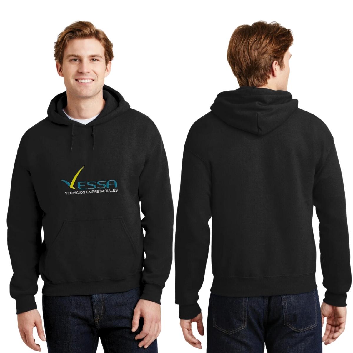 Sudadera c/Capucha Unisex Negro Personalizable Logo