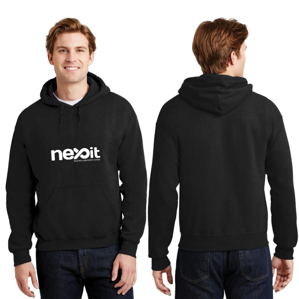 Sudadera c/Capucha Unisex Negro Personalizable Logo