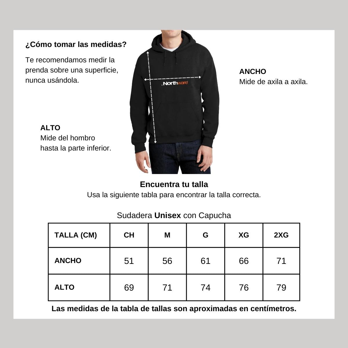 Sudadera c/Capucha Unisex Negro Personalizable Logo