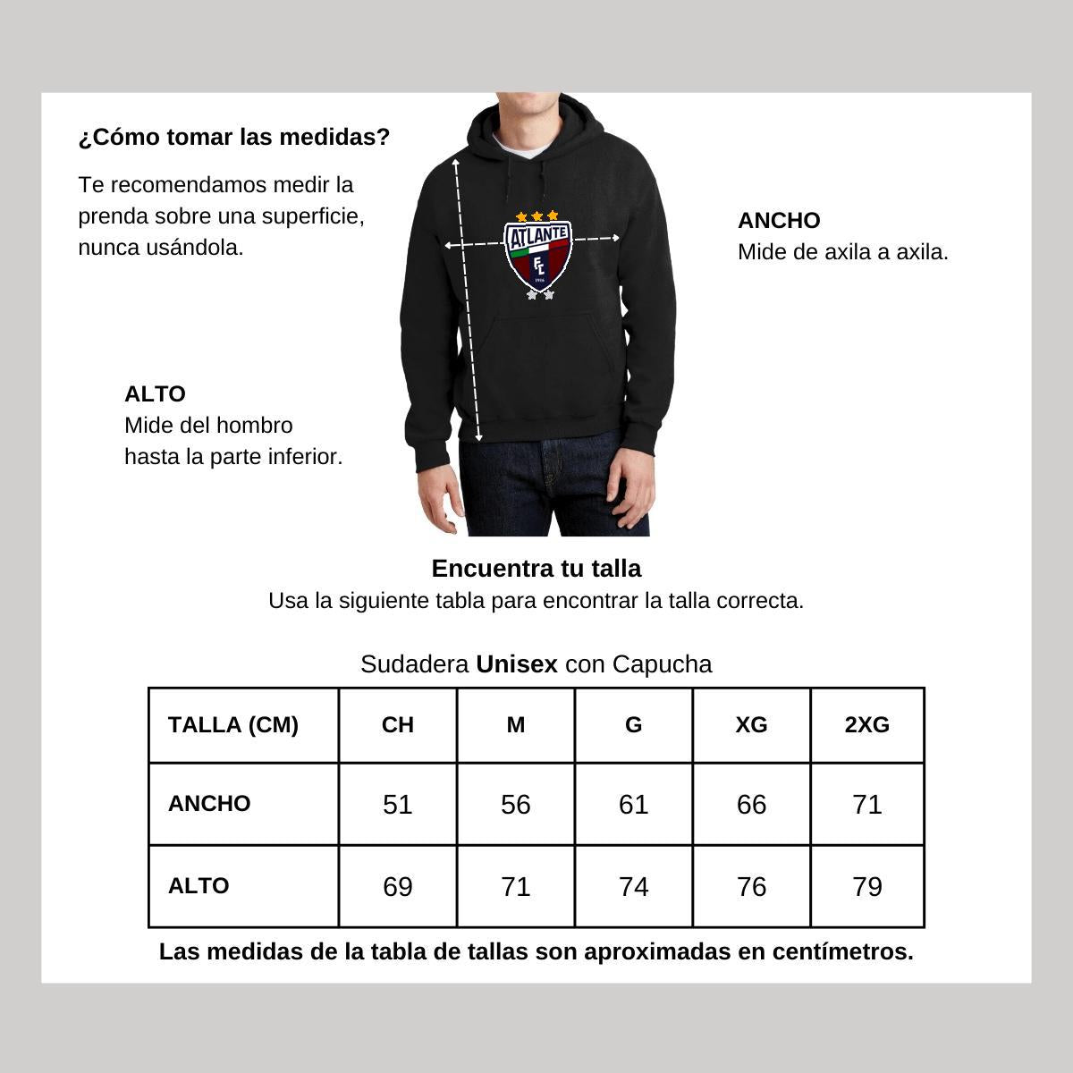 Sudadera c/Capucha Unisex Negro Personalizable Logo