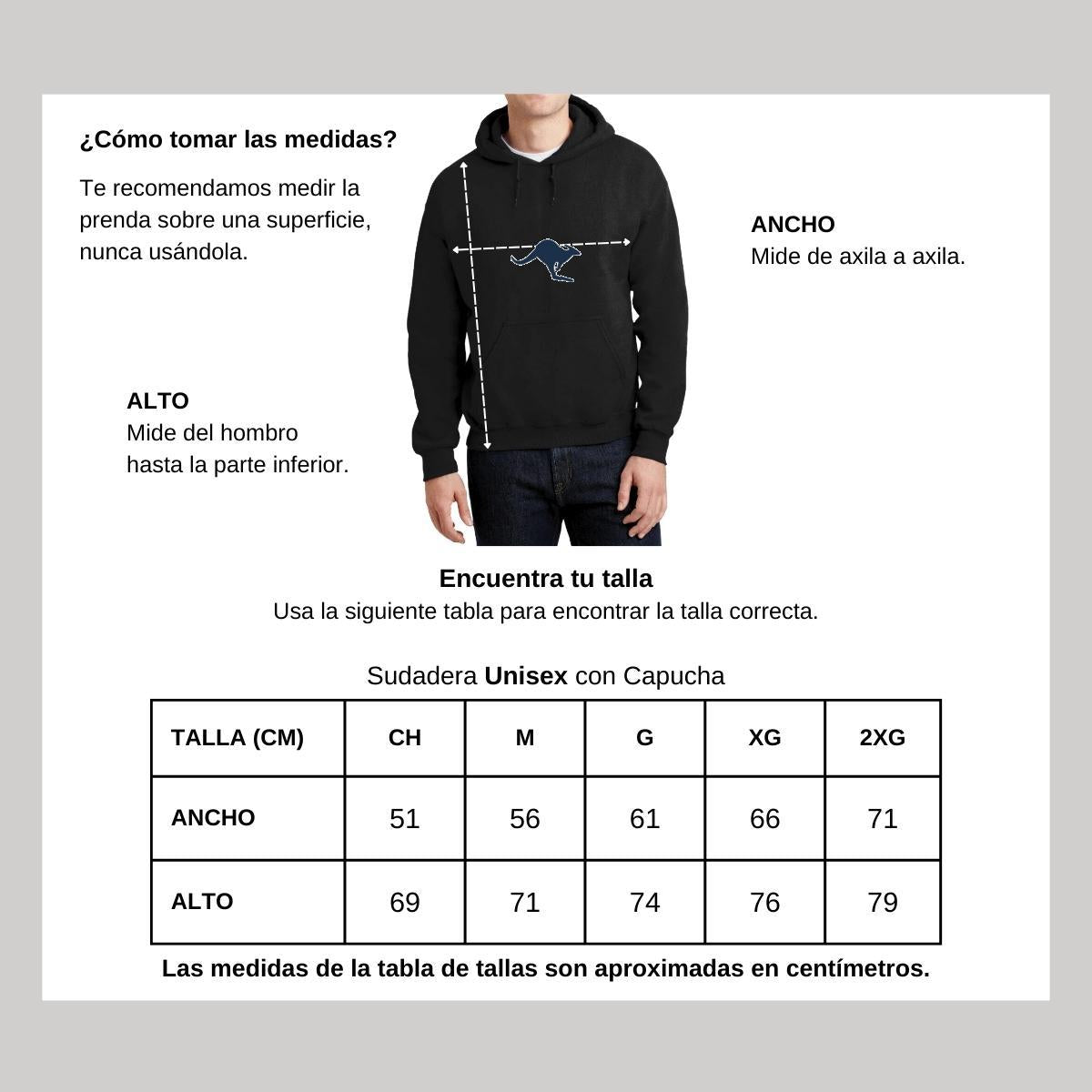 Sudadera c/Capucha Unisex Negro Personalizable Logo