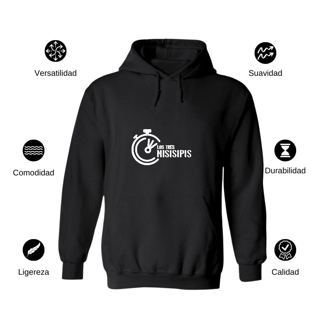 Sudadera c/Capucha Unisex Negro Personalizable Logo