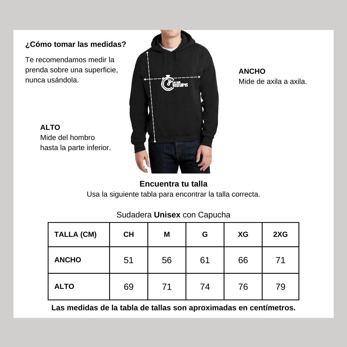 Sudadera c/Capucha Unisex Negro Personalizable Logo