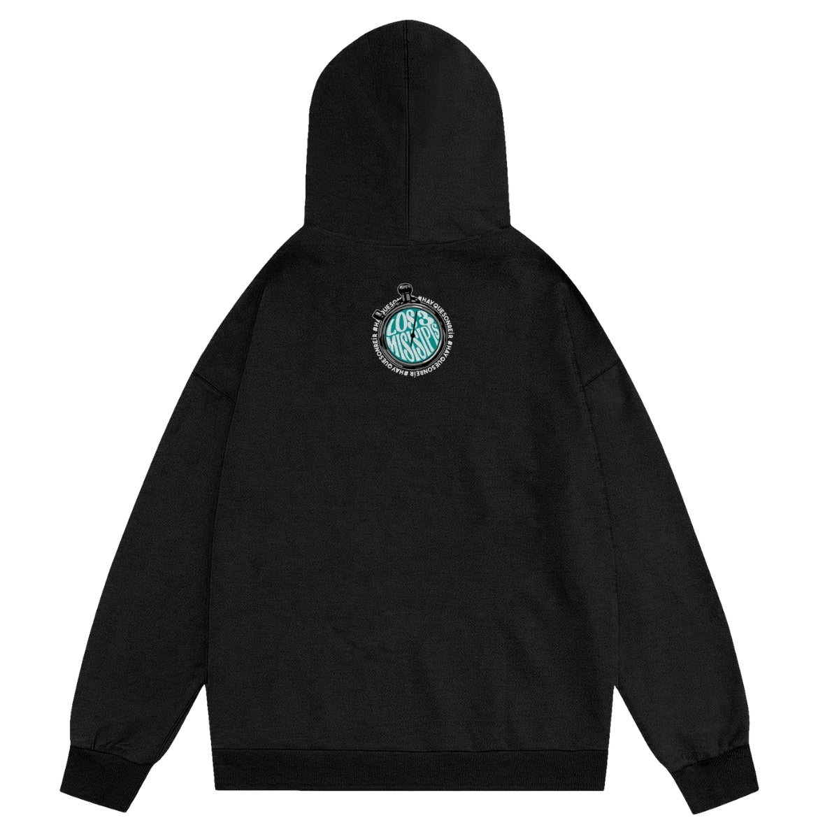 Sudadera c/Capucha Unisex Negro Personalizable Logo Si Se Conozcan