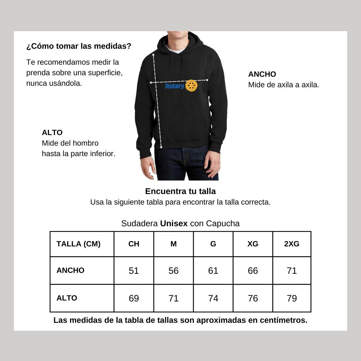 Sudadera c/Capucha Unisex Negro Personalizable Logo