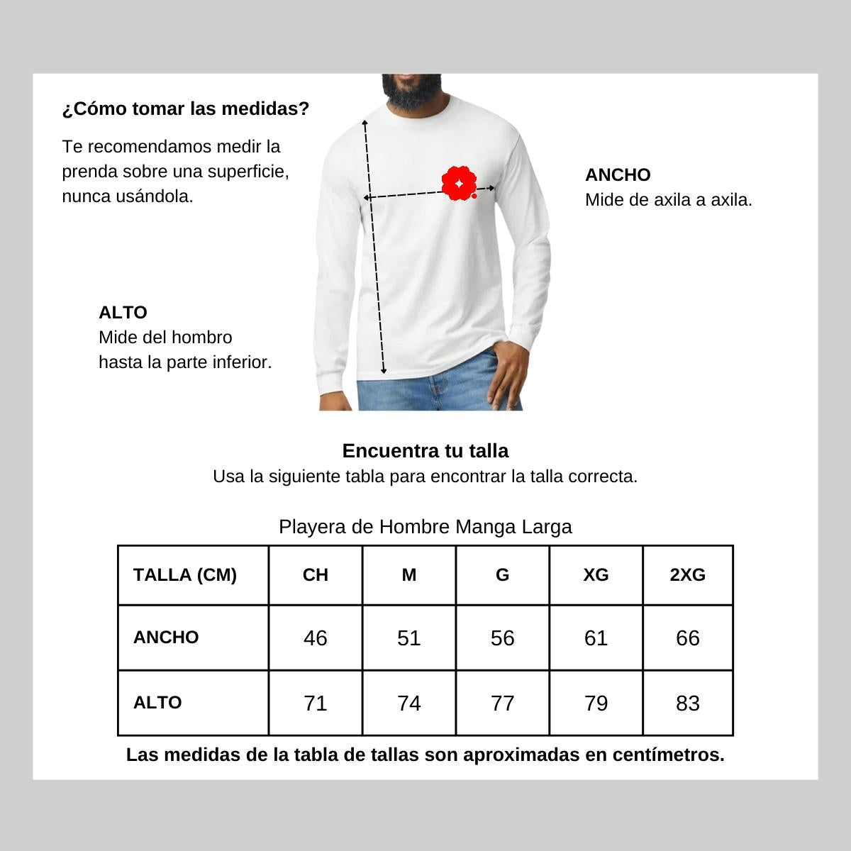 Playera Manga Larga Algodón Blanco Escudo