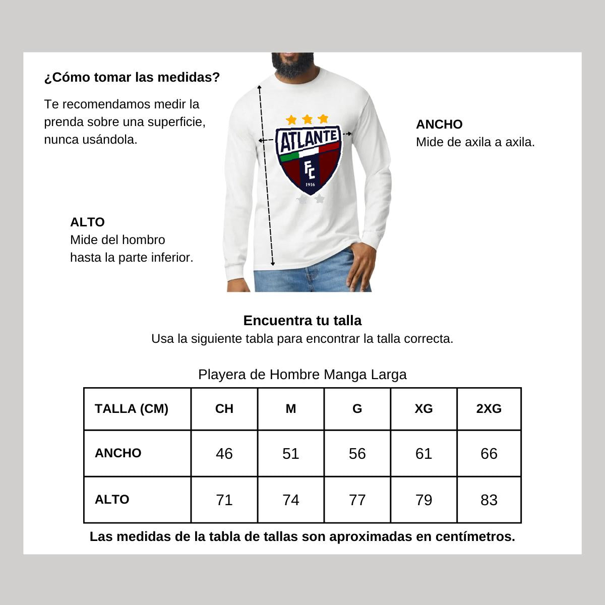 Playera Manga Larga Algodón Blanco Logo
