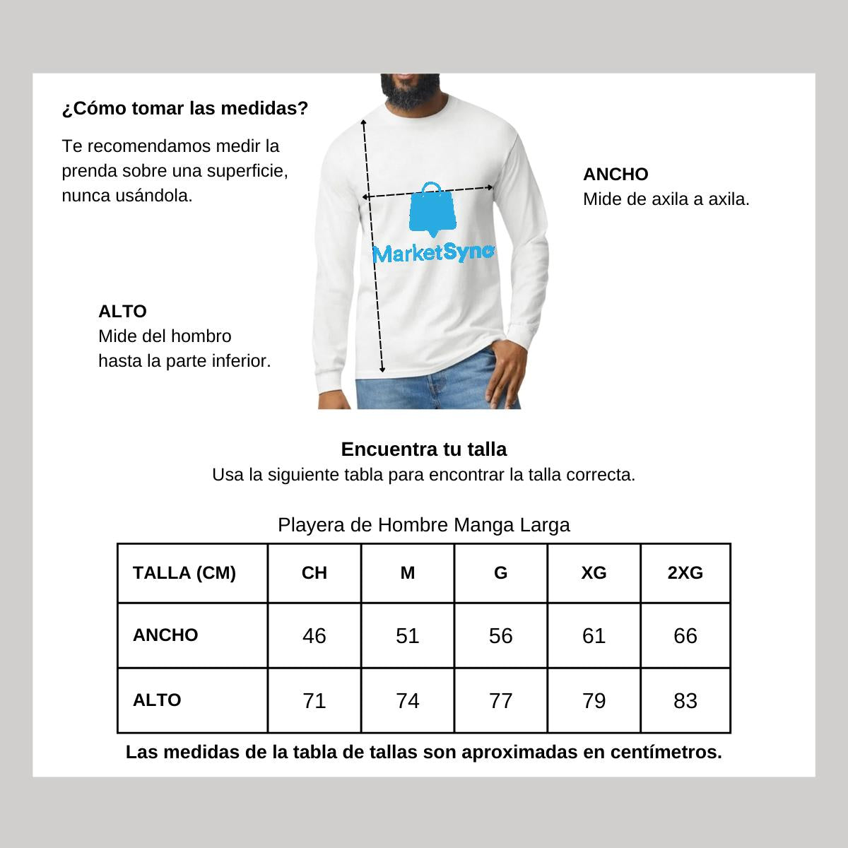 Playera Manga Larga Algodón Blanco Logo