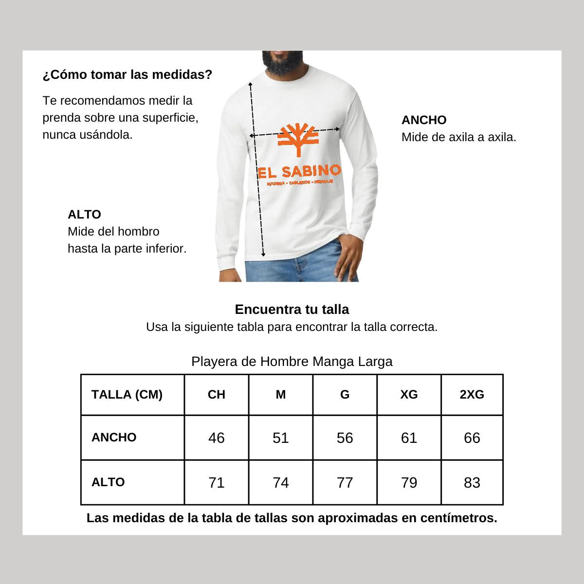 Playera Manga Larga Algodón Blanco Logo