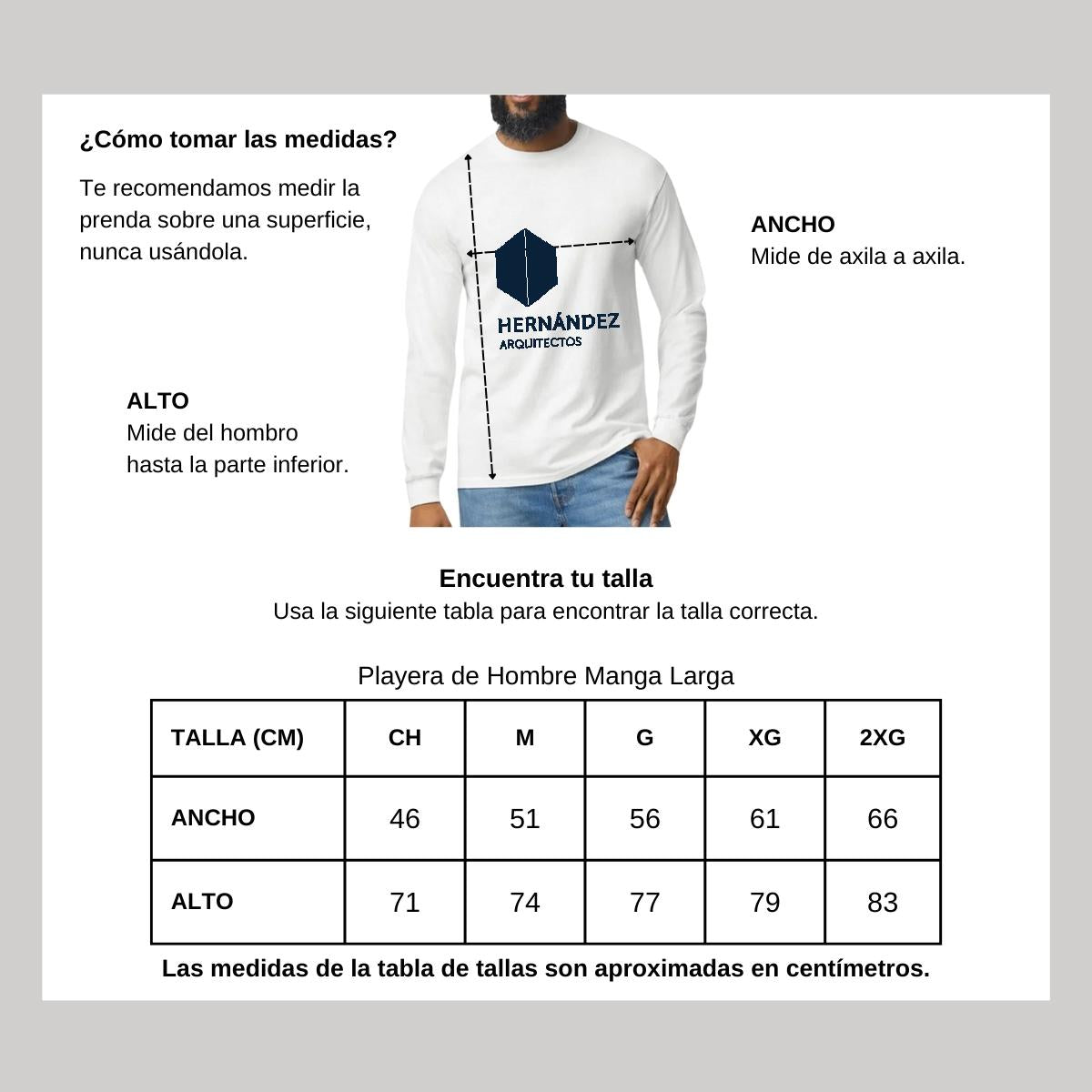 Playera Manga Larga Algodón Blanco Logo