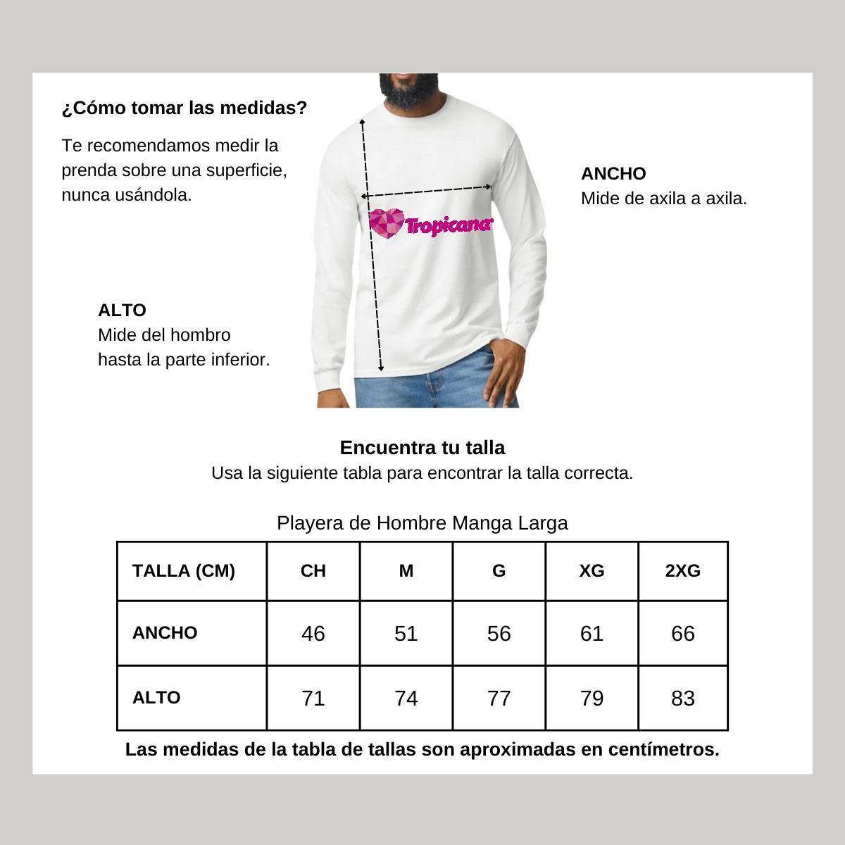 Playera Manga Larga Algodón Blanco Logo