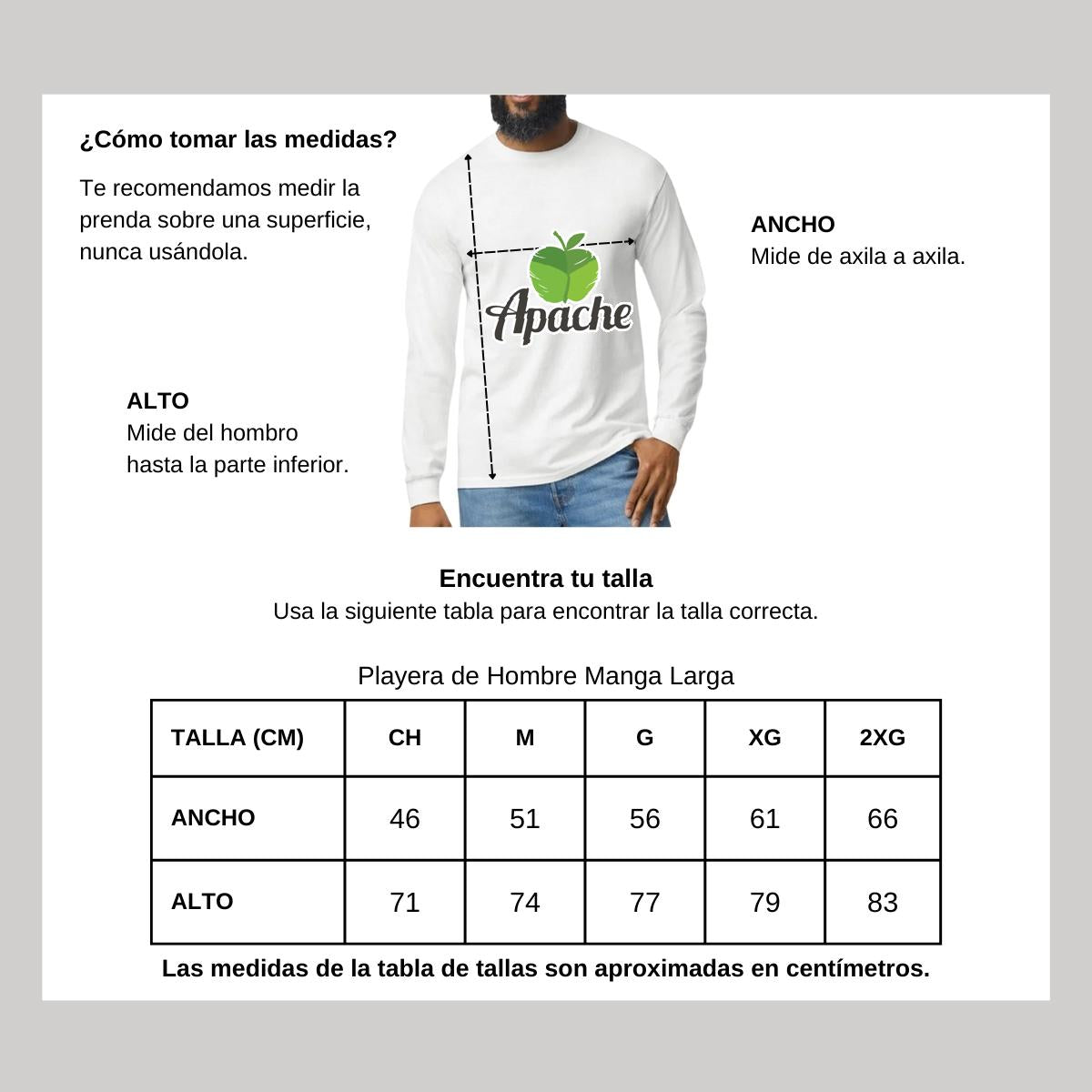 Playera Manga Larga Algodón Blanco Logo