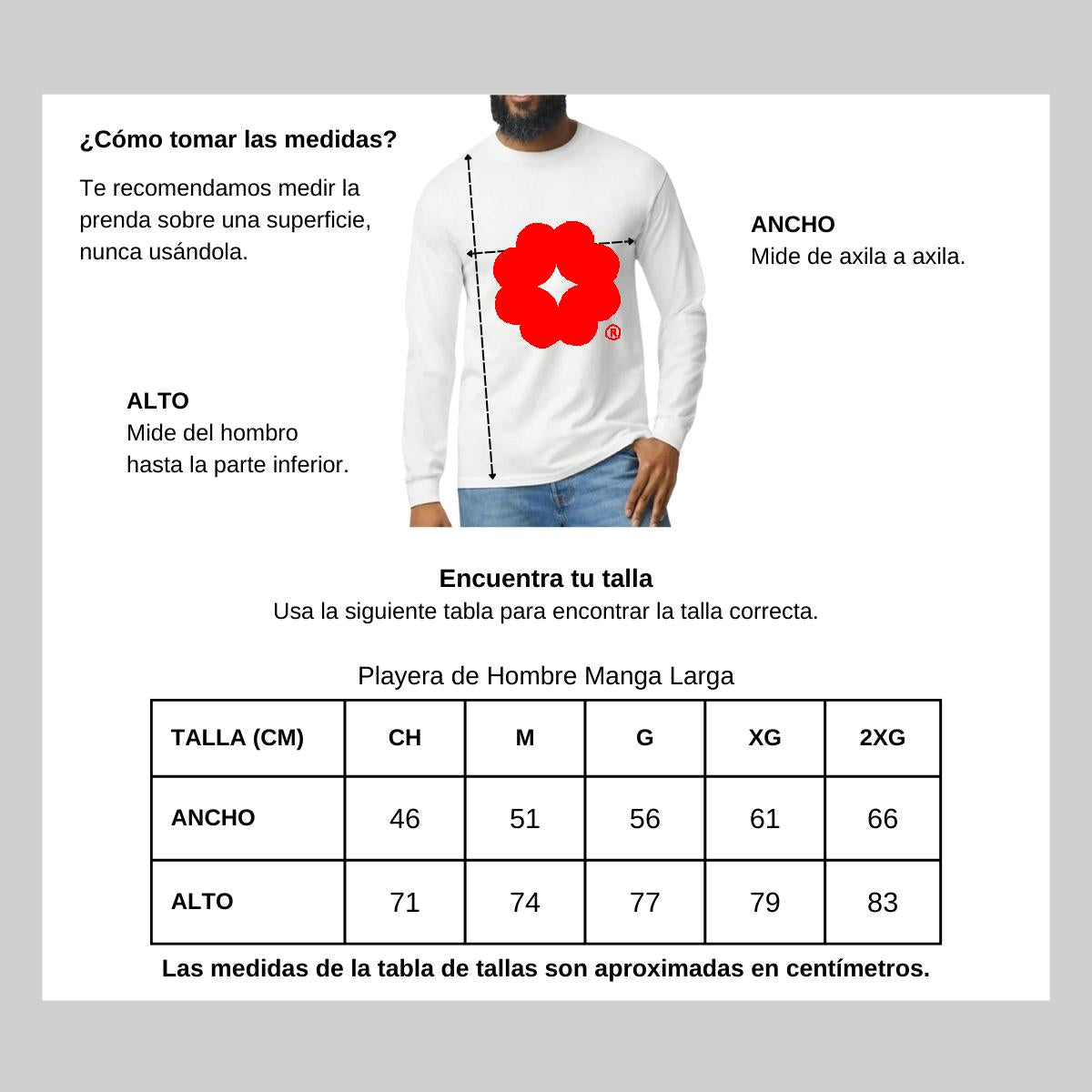 Playera Manga Larga Algodón Blanco Logo