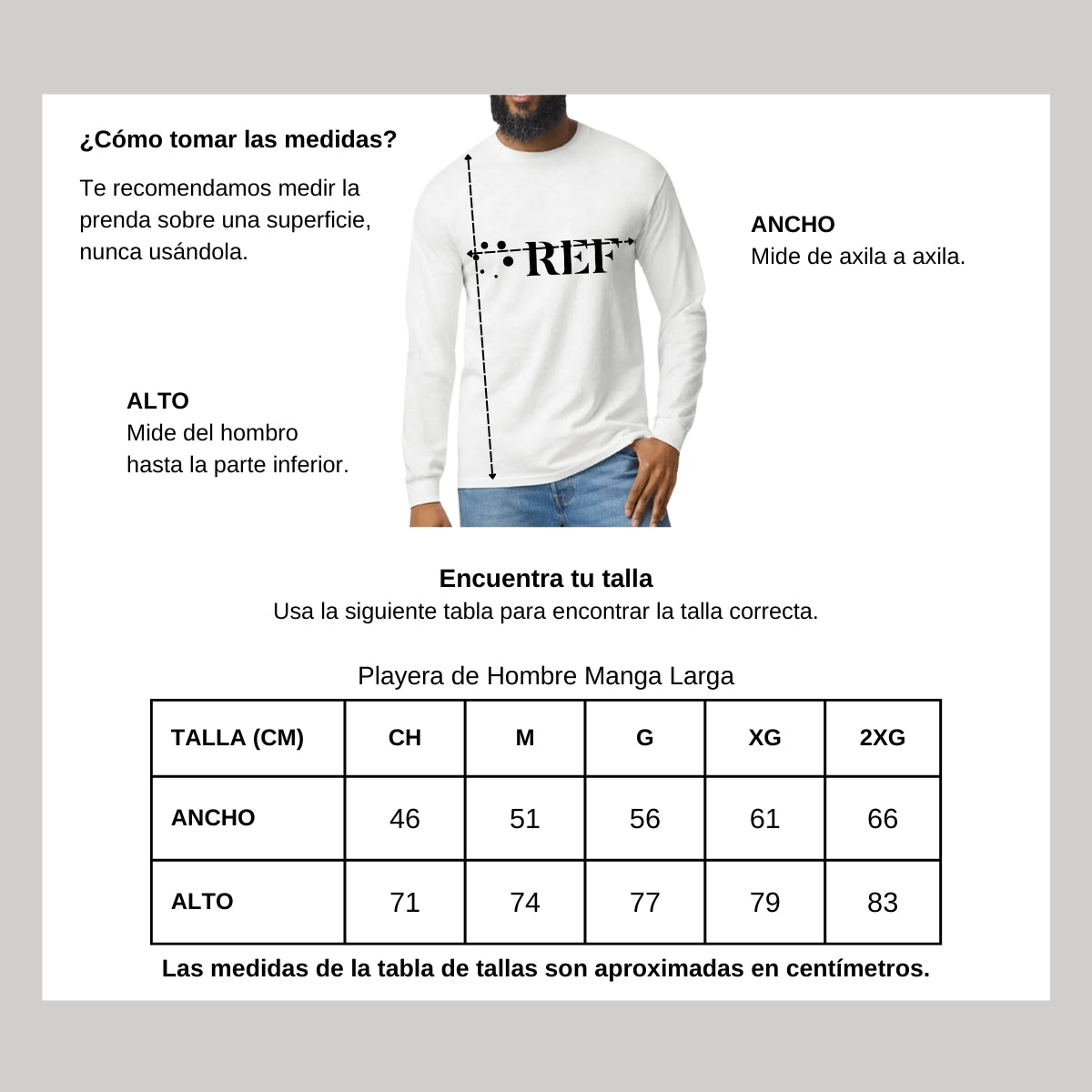 Playera Manga Larga Algodón Blanco Logo